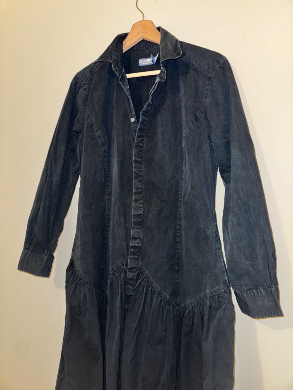 Polo Ralph Lauren Black Long Sleeve Day Dress Size 8 - Picture 3 of 7
